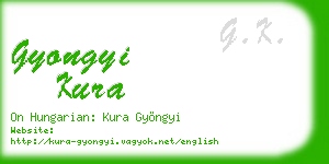 gyongyi kura business card